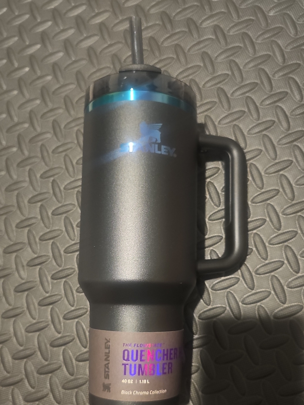 Black Chroma 40 Oz Stanley Cup With Straw
